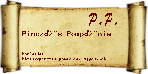 Pinczés Pompónia névjegykártya